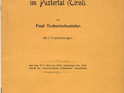 Paul Tschurtschenthaler 1874 - 1941 Sein Leben. Seine Bücher.